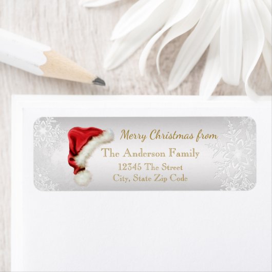 Weihnachtsmannmütze Snowflake Weihnachtsrückgabe (Insitu)