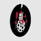Weihnachtsmannmütze Snowman Family Xmas Matching P Ornament (Vorderseite)