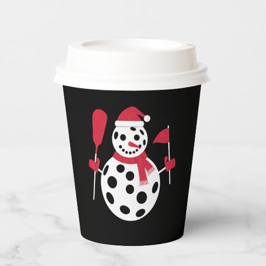 Weihnachtsmannmütze Snowman Family Xmas Matching P Pappbecher (Vorderseite)