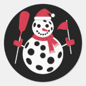 Weihnachtsmannmütze Snowman Family Xmas Matching P Runder Aufkleber (Vorderseite)