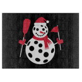 Weihnachtsmannmütze Snowman Family Xmas Matching P Schneidebrett (Vorderseite)