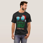 Weihnachtsmannmütze Sonnenbrille Sommer Weihnachte T-Shirt (Vorne ganz)