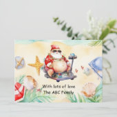 Weihnachtsmannmütze Sonnenbrille Sommerweihnachtsf Feiertagskarte (Stehend Vorderseite)