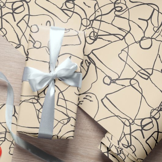 Weihnachtsmannmütze springt an Elegante Weihnachte Geschenkpapier