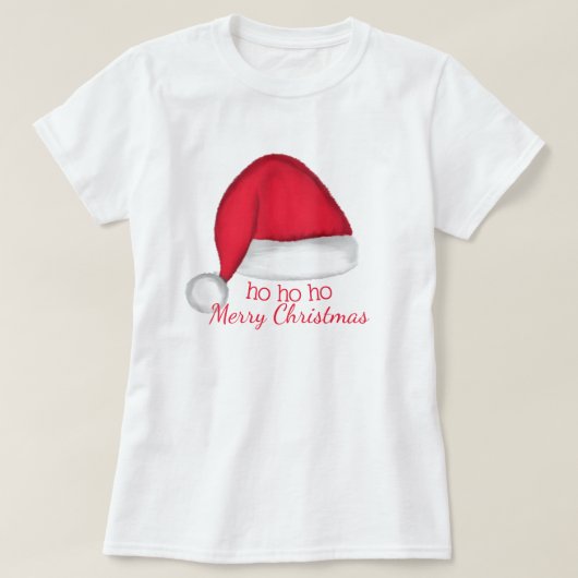 WEIHNACHTSMANNMÜTZE T SHIRT (Design vorne)
