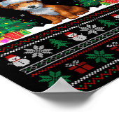 Weihnachtsmannmütze Toy Fox Terrier Dog Xmas Tree Poster (Ecke)