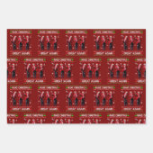 Weihnachtsmannmütze Trump Tance Weihnachten wieder Geschenkpapier Set (Vorderseite 3)