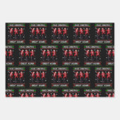 Weihnachtsmannmütze Trump Tance Weihnachten wieder Geschenkpapier Set (Vorderseite 2)