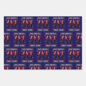 Weihnachtsmannmütze Trump Tance Weihnachten wieder Geschenkpapier Set (Vorderseite)