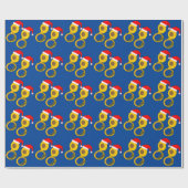 Weihnachtsmannmütze Tuba Geschenkpapier (Flach)