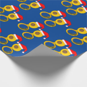 Weihnachtsmannmütze Tuba Geschenkpapier