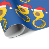 Weihnachtsmannmütze Tuba Geschenkpapier (Rolleneckpunkt)
