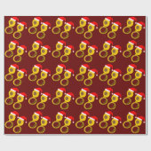 Weihnachtsmannmütze Tuba Geschenkpapier (Flach)