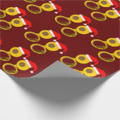 Weihnachtsmannmütze Tuba Geschenkpapier (Ecke)