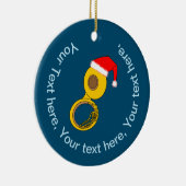 Weihnachtsmannmütze Tuba Keramik Ornament (Rechts)