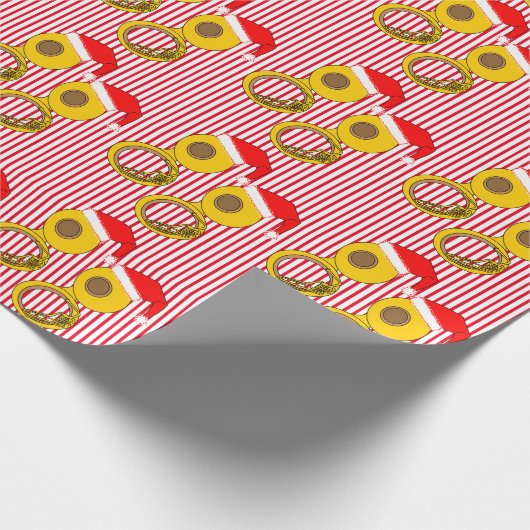 Weihnachtsmannmütze Tuba Sertipes Geschenkpapier (Ecke)