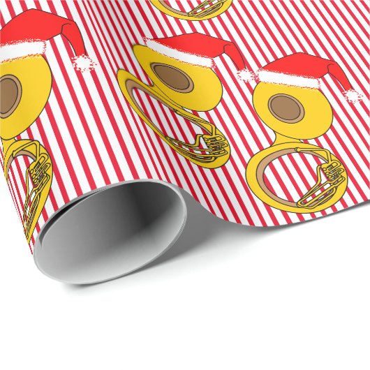 Weihnachtsmannmütze Tuba Sertipes Geschenkpapier (Rolleneckpunkt)