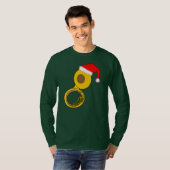 Weihnachtsmannmütze Tuba T-Shirt (Vorne ganz)