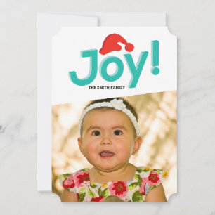 Weihnachtsmannmütze u. Freude Feiertagskarte