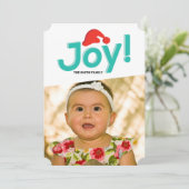 Weihnachtsmannmütze u. Freude Feiertagskarte (Stehend Vorderseite)