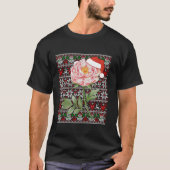 Weihnachtsmannmütze Ugly Christmas Sweater Peony B T-Shirt (Vorderseite)