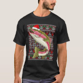 Weihnachtsmannmütze Ugly Christmas Sweater Regenbo T-Shirt (Vorderseite)