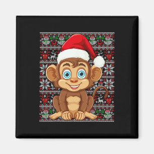 Weihnachtsmannmütze Ugly Sweater Men Frauen Kinder Magnet