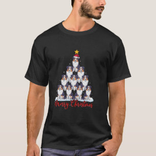 Weihnachtsmannmütze Ugly Xmas Australian Shepherd T-Shirt