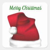 Weihnachtsmannmütze Umschlag Aufkleber (Vorderseite)