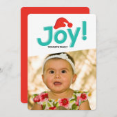 Weihnachtsmannmütze und Freude Feiertagskarte (Vorne/Hinten)