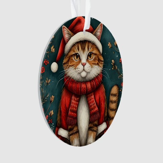 Weihnachtsmannmütze und Scarf Ornament (Vorderseite)