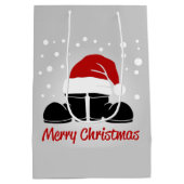 Weihnachtsmannmütze und Stiefel Mittlere Geschenktüte (Rückseite)