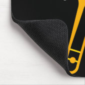 Weihnachtsmannmütze und Trombone Coole Weihnachtsn Mousepad (Ecke)