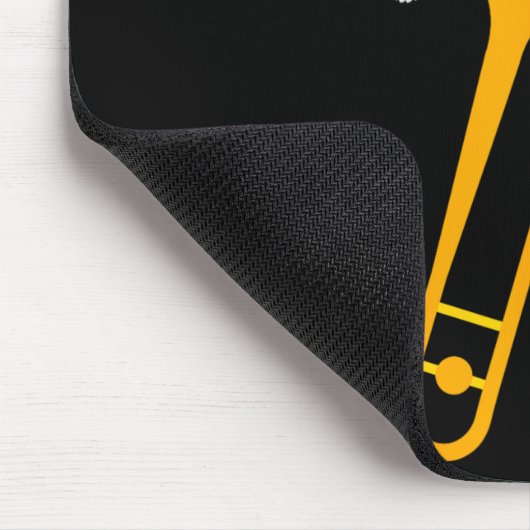 Weihnachtsmannmütze und Trombone Coole Weihnachtsn Mousepad (Ecke)