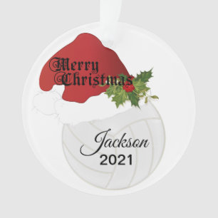 Weihnachtsmannmütze Volleyball-Design DIY Name Ornament