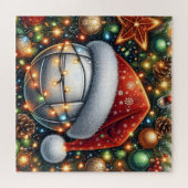 Weihnachtsmannmütze Volleyball Puzzle (Horizontal)