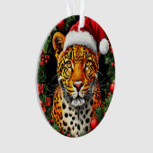 Weihnachtsmannmütze von festem Leopard Ornament (Vorderseite)