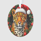 Weihnachtsmannmütze von festem Leopard Ornament (Vorderseite)
