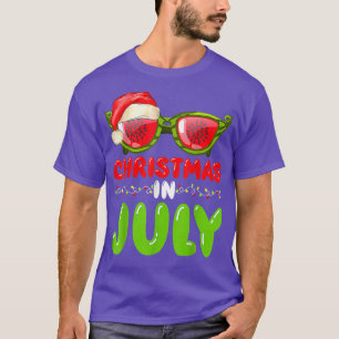 Weihnachtsmannmütze Watermelon Sonnenbrille Weihna T-Shirt