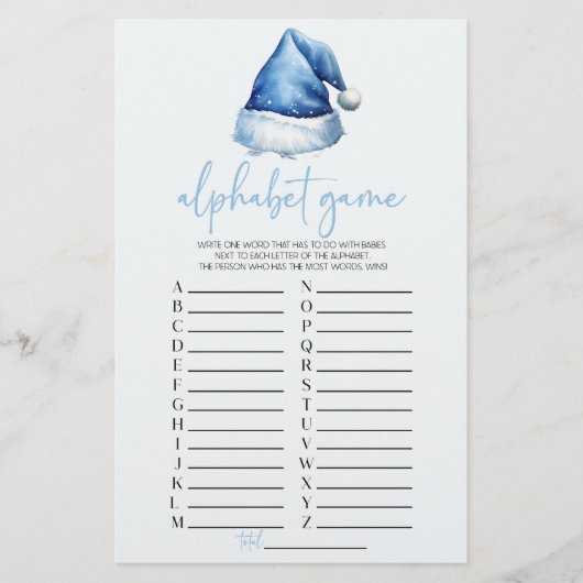 Weihnachtsmannmütze Weihnachten Alphabet Kinderdus Briefpapier (Vorderseite)