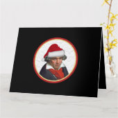 Weihnachtsmannmütze Weihnachten Beethoven Klassisc Karte (Gelbe Blume)