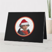 Weihnachtsmannmütze Weihnachten Beethoven Klassisc Karte (Rückseite)