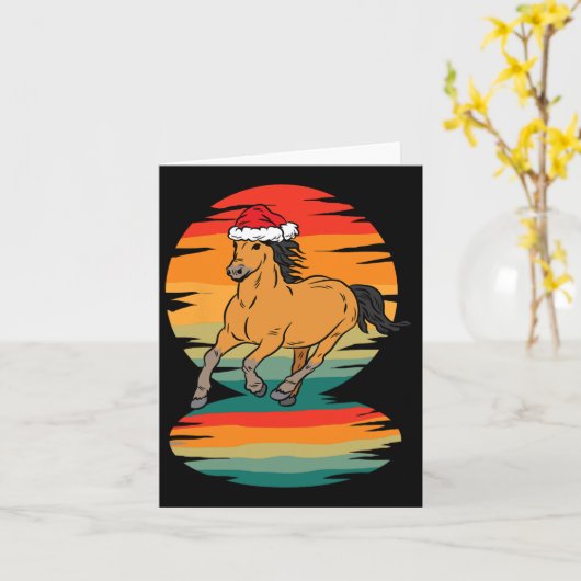 Weihnachtsmannmütze Weihnachten Pajama Reiten Karte (Gelbe Blume)