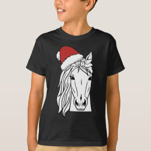 Weihnachtsmannmütze Weihnachten Pajama Reiten T-Shirt
