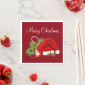 Weihnachtsmannmütze Weihnachten Rote Napkins Serviette (Beispiel)
