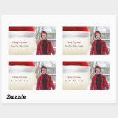 Weihnachtsmannmütze, Weihnachten, Spaß Foto Rechteckiger Aufkleber (Blatt)