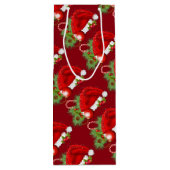 Weihnachtsmannmütze Weihnachten Weihnachten Geschenktüte Für Weinflaschen (Rückseite)
