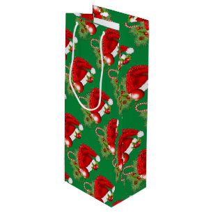 Weihnachtsmannmütze Weihnachts-Grün-Weinbeutel Geschenktüte Für Weinflaschen
