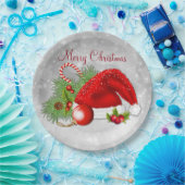 Weihnachtsmannmütze Weihnachtsbuch Teller (Party)