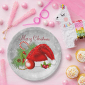 Weihnachtsmannmütze Weihnachtsbuch Teller (Party)